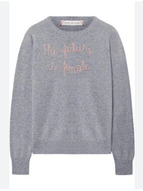 Lingua Franca The Future Is Female Cashmere Sweater - XS